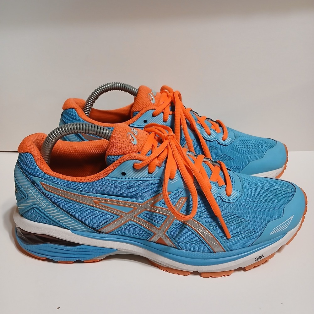 ASICS Women 8.5 GT-1000 5 Running Shoe Blue Coral T6A8N